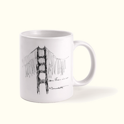Golden Gate Bridge Sketch Mug